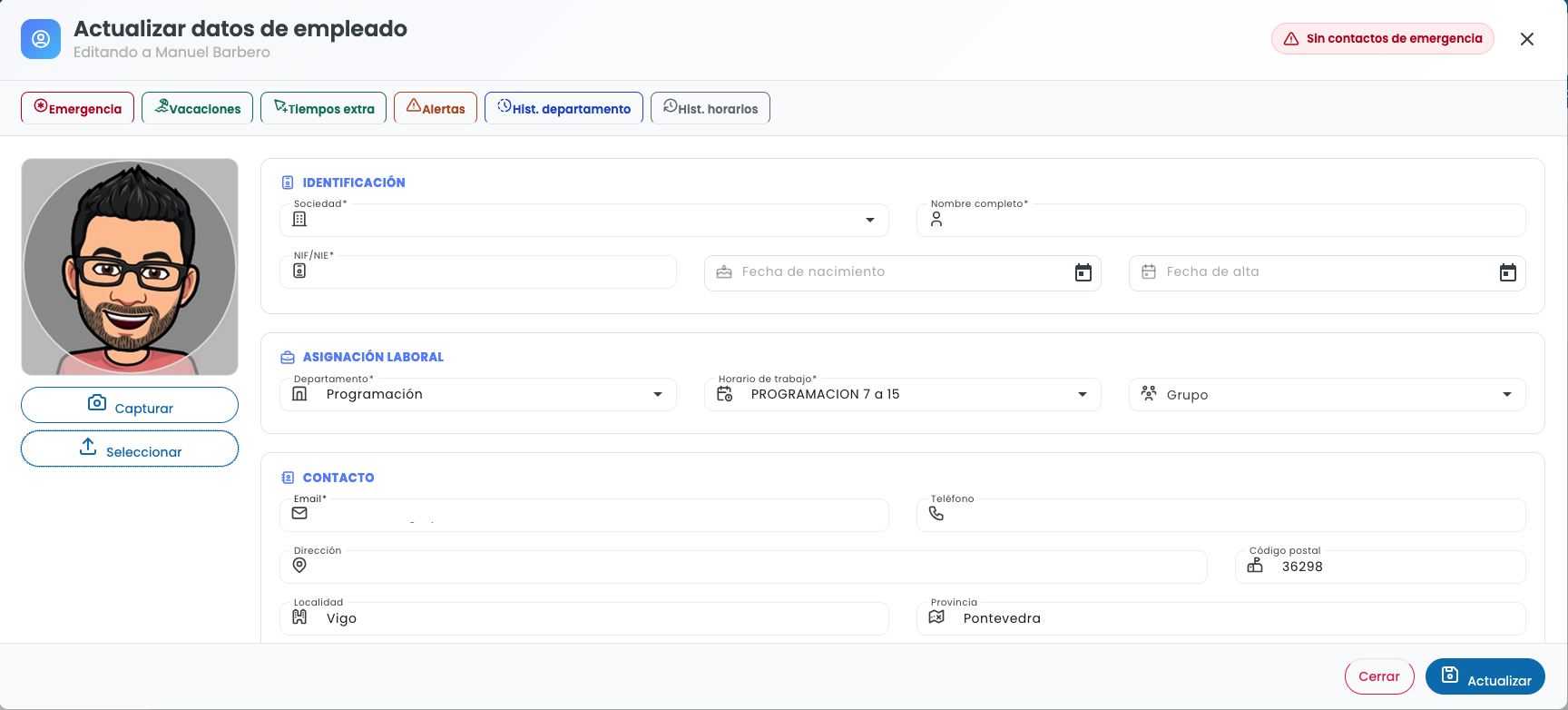 Ficha de empleado GoPersons