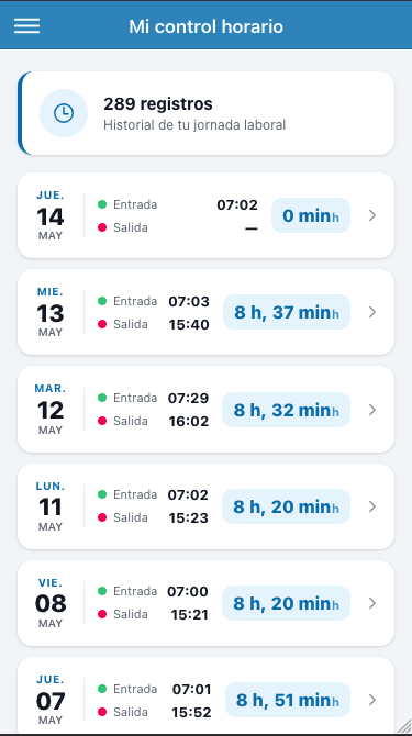 App GoPersons — Control horario