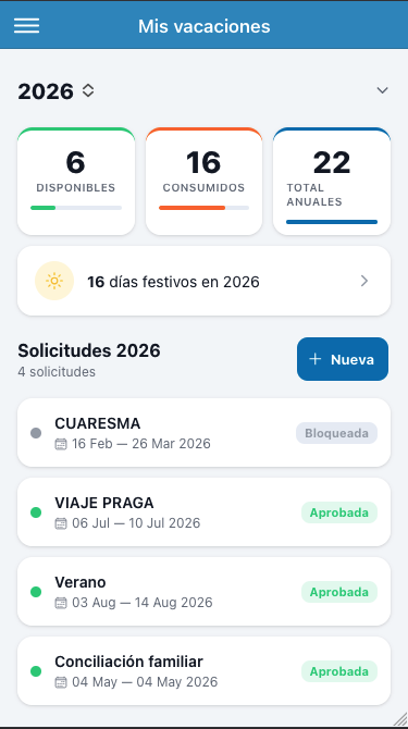 App GoPersons — Vacaciones